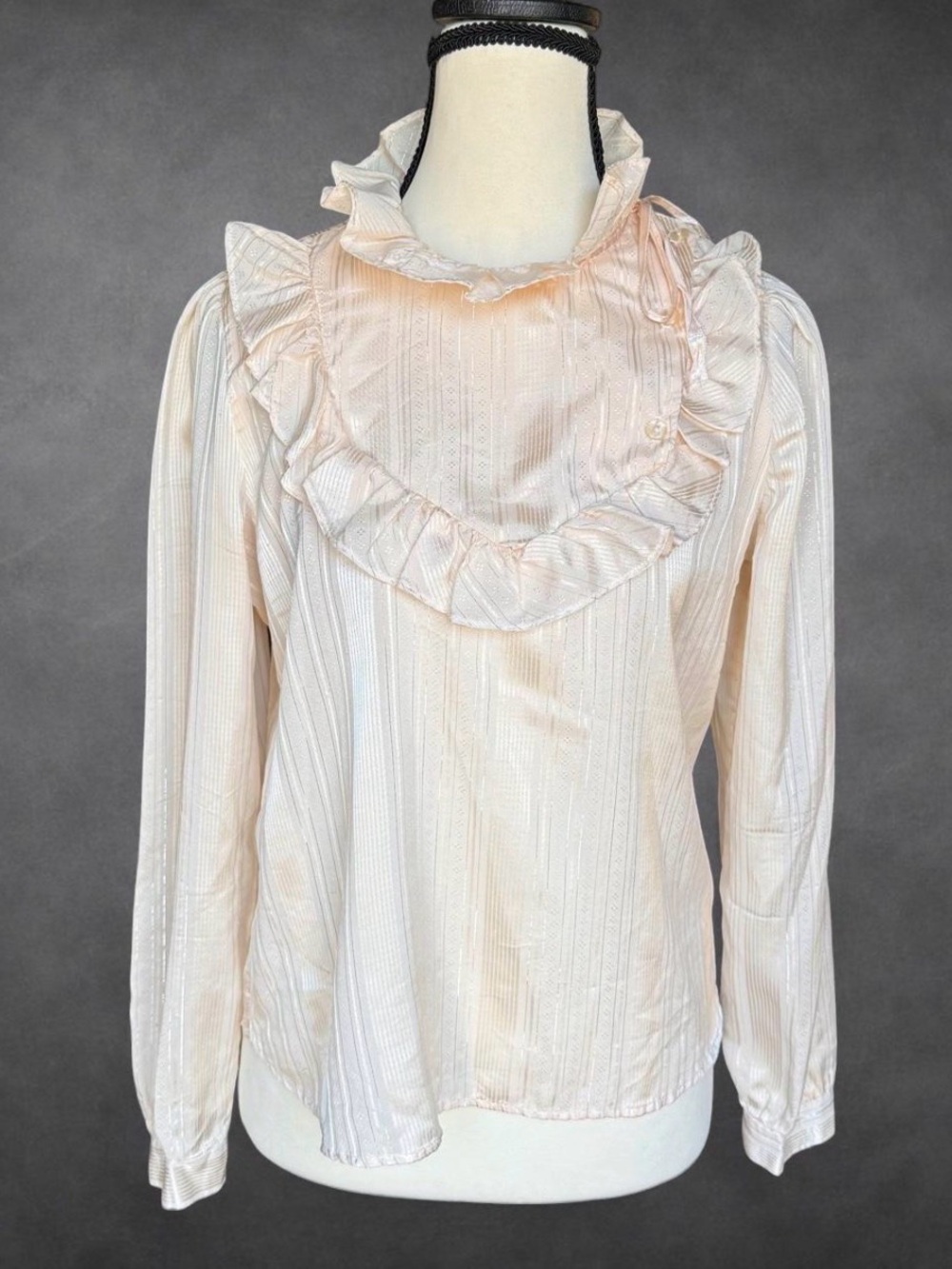 Vintage Topson Downs California Ruffle Blouse Romantic Victorian - Size M